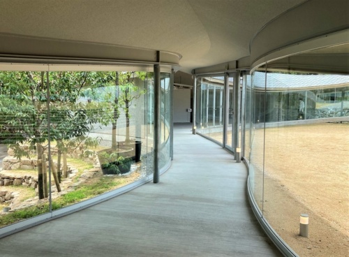 左手に水族館が見える広場(写真:日経クロステック)