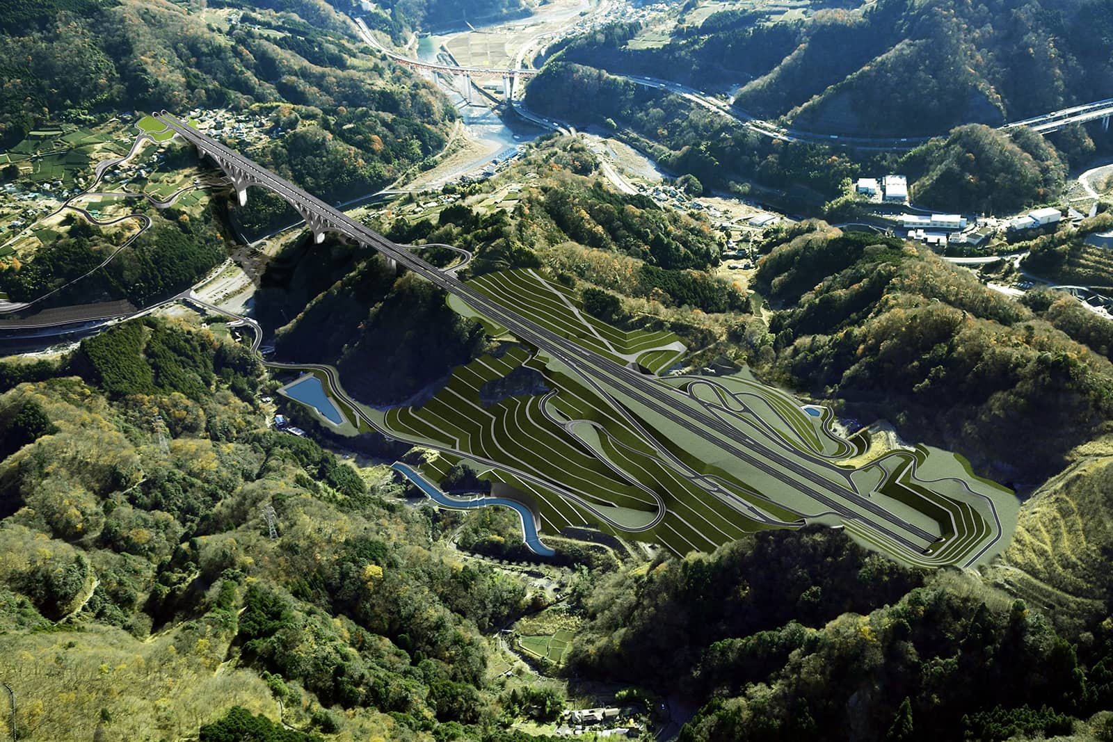 新東名、閉合間近の国内最大級バランスドアーチ橋 最後の未開通区間で