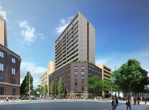 2023年6月に開業予定の滞在型ホテル「シタディーンハーバーフロント横浜」の外観イメージ（出所：NTT都市開発、大成建設）