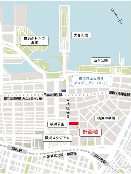 NTT横浜ビルとホテルは徒歩圏内（出所：NTT都市開発、NTT東日本）