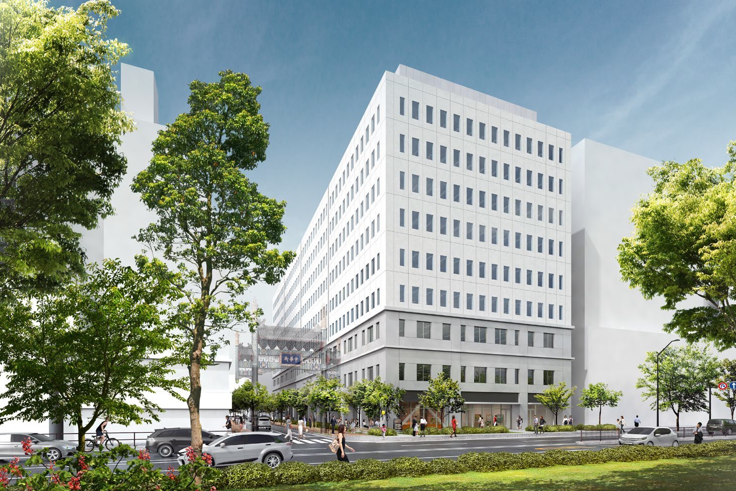 建て替えを予定している「NTT横浜ビル」の外観イメージ（出所：NTT都市開発、NTT東日本）
