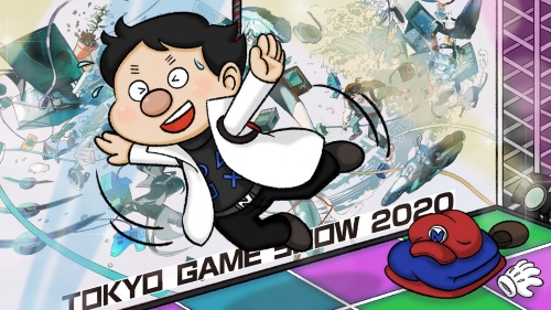 東京ゲームショウでオンライン!(ワイヤ宙づり)