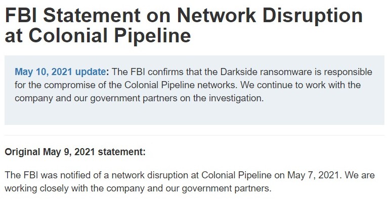 FBIの声明