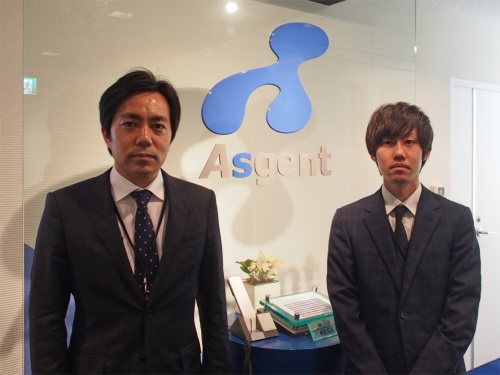 アズジェントプロダクト営業本部長の杉山卓也取締役とビジネス開発部の太田智博氏