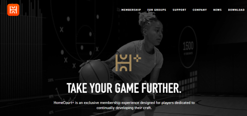 バスケットボール向けの専用分析サービス「HomeCourt」のWebページ