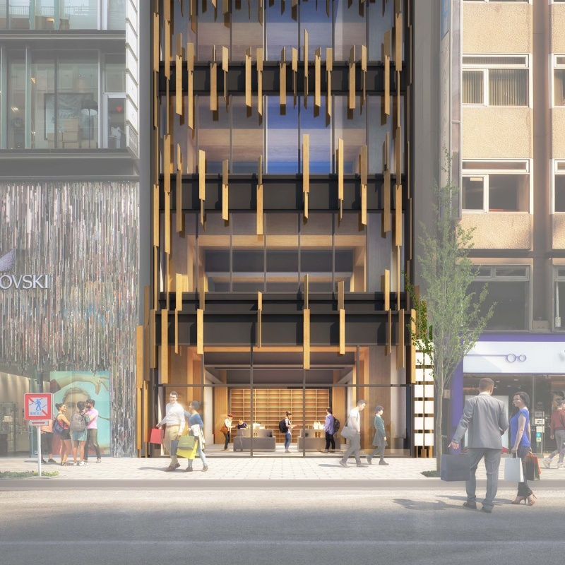 隈研吾氏が銀座で耐火木造の12階建て ペンシルビルに 森 をデザイン 日経クロステック Xtech 隈研吾氏が銀座で耐火木造の12階建て ペンシルビルに 森 をデザイン 日経クロステック Xtech
