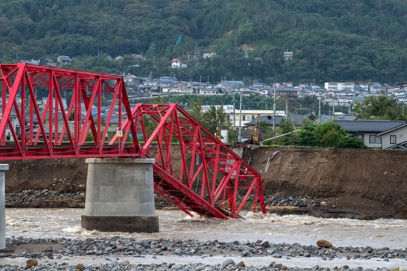 橋の被害が相次いだ千曲川 激流で背面土が崩壊 日経クロステック Xtech