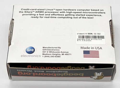 BeagleBone Black Wirelessの箱(裏)