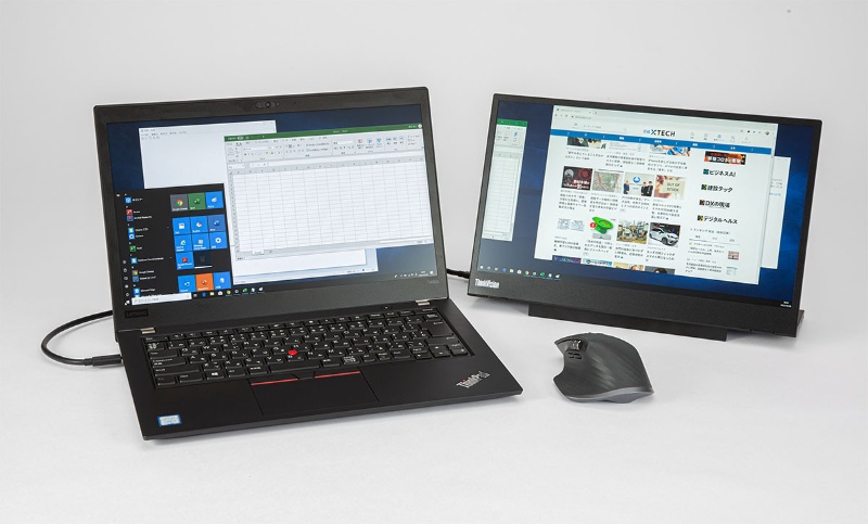 ケーブル1本で 即席デスクトップpc モバイルモニターで手軽にテレワーク改善 日経クロステック Xtech