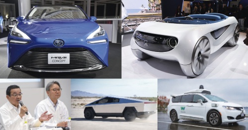 画像:ホンダ、Tesla、Waymo、日経Automotive