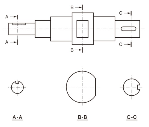 図6　複数のカ所を切断した断面図の事例（1）