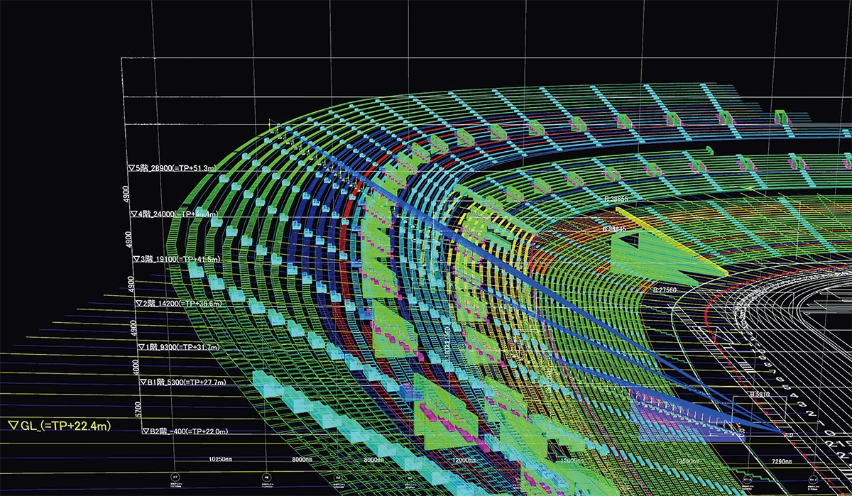 ミリ単位で観客席を調整 国立競技場の臨場感を生んだ新開発プログラム 日経クロステック Xtech