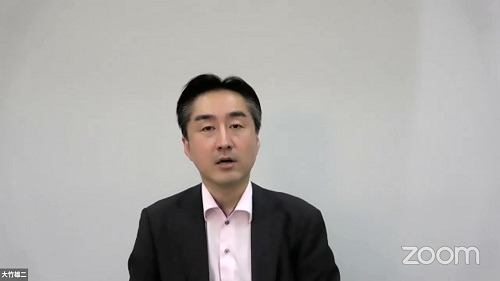 講演する大竹雄二室長