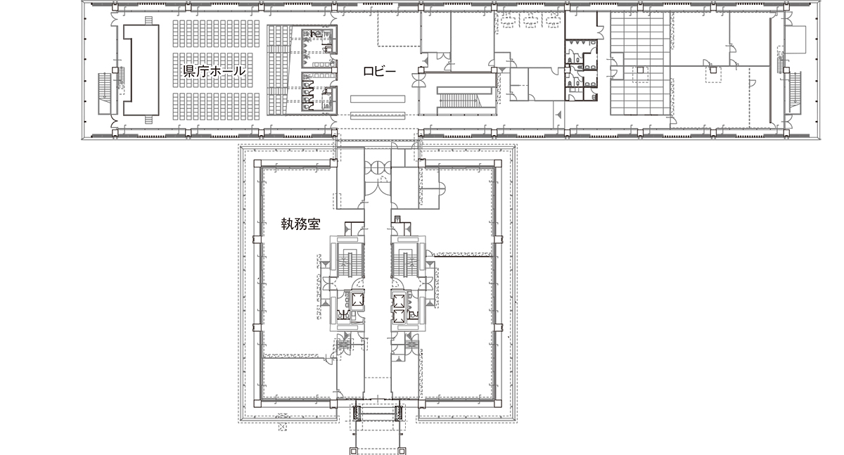 丹下健三の代表的ピロティ建築、開かれた庁舎の価値を基礎免震で保全