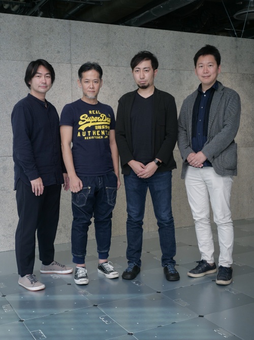 左からソニーデザインコンサルティングの江下氏、福原氏、Final Aimの横井氏、朝倉氏（写真：加藤 康）