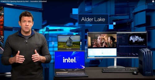 Alder Lakeの試作チップが載ったデスクトップPC上とノートPCでWindowsが稼働している様子を公開