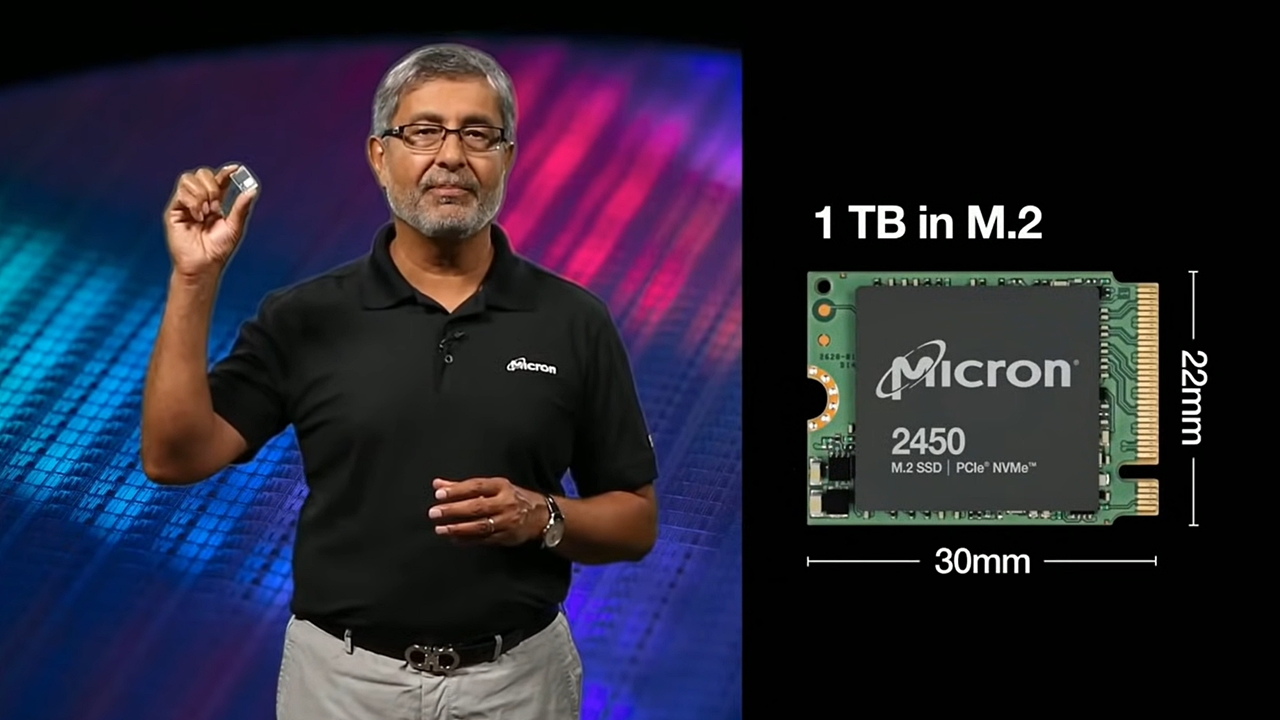 登壇した、Micron President and CEOのSanjay Mehrotra氏