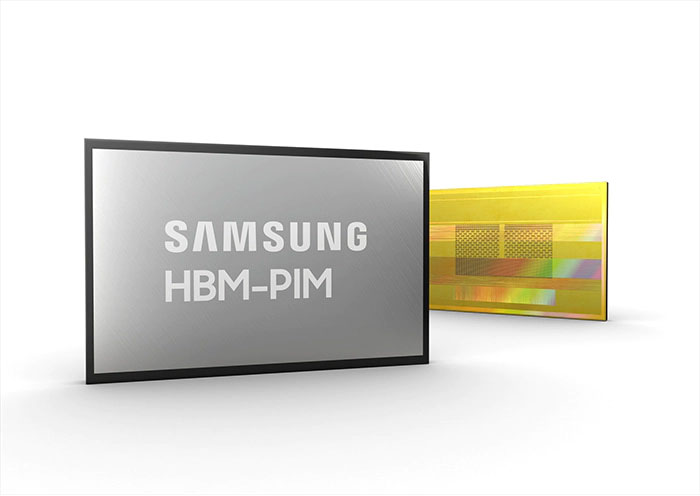 図1●HBM２メモリーの一部のダイにPIM（Processing In Memory）回路を埋め込んだ「HBM-PIM」