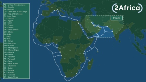 フェイスブックが計画する光海底ケーブルシステム「2Africa」