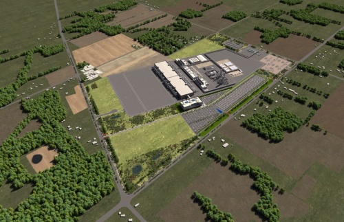 オハイオ州の新拠点と建設予定の工場などのイメージ