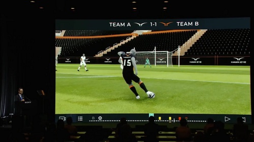 図2　実際の選手の動きを仮想空間上に再現