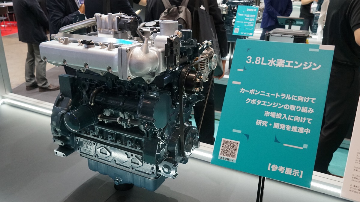 クボタが開発中の産業用水素エンジン