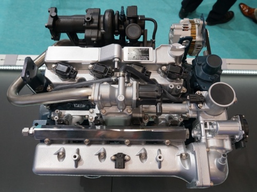 水素エンジンの上面