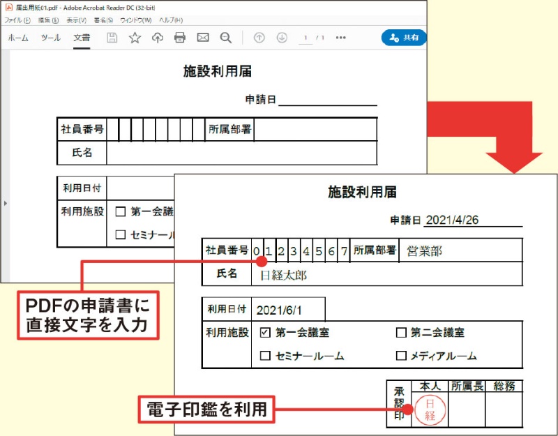 Pdfのひな型があるなら 入力と署名 大きいファイルは圧縮して送ろう 日経クロステック Xtech