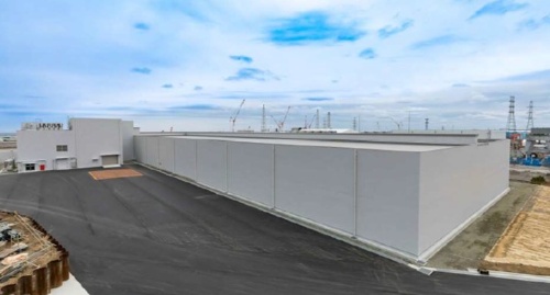 放射線の線量が高いがれきを入れたコンテナは固体廃棄物貯蔵庫に保管している(写真:東京電力ホールディングス)