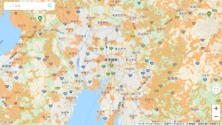 名古屋市周辺の状況。画像は左が2021年12月末予定、右が2021年4月末時点
