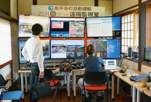 図7　福井県永平寺町がレベル3の移動サービスに使用している遠隔監視室