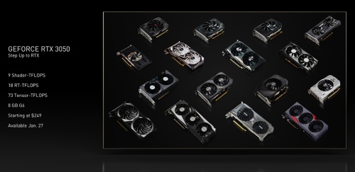 「GeForce RTX 3050」の概要と製品イメージ