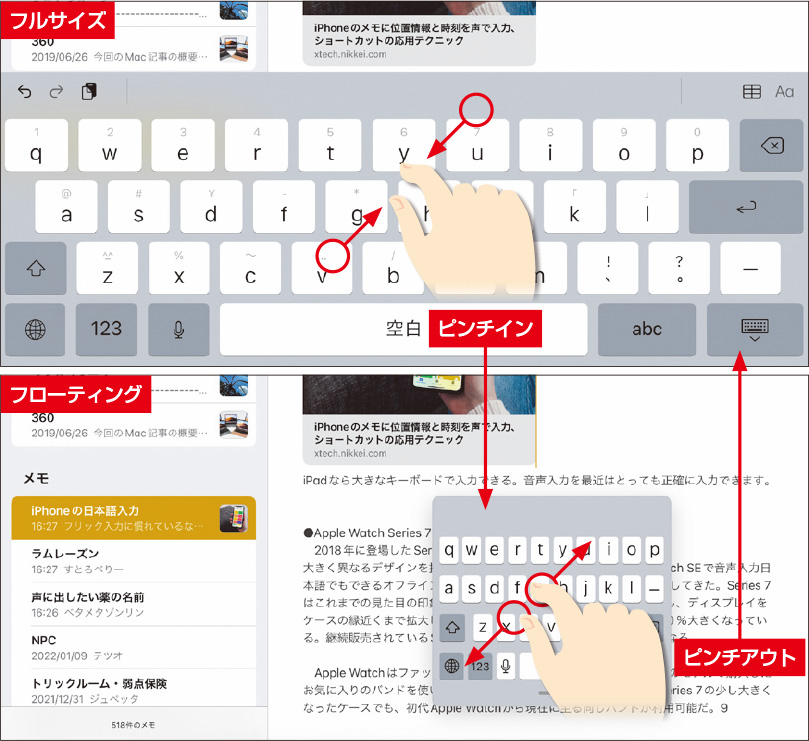 Ipad本体で素早くテキスト入力 スクリーンキーボードと音声を組み合わせる 日経クロステック Xtech