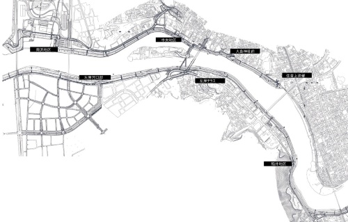 旧北上川河口部の平面図(出所:国土交通省東北地方整備局北上川下流河川事務所)