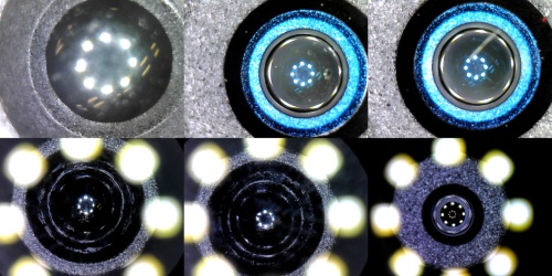 図4　ダミーと思われるカメラのレンズをデジタル顕微鏡で拡大した様子
