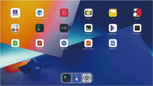 図1 「JingOS」のホーム画面