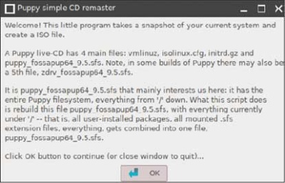 図3　自分好みにリマスターしたISOイメージを作成できる「Puppy simple CD remaster」