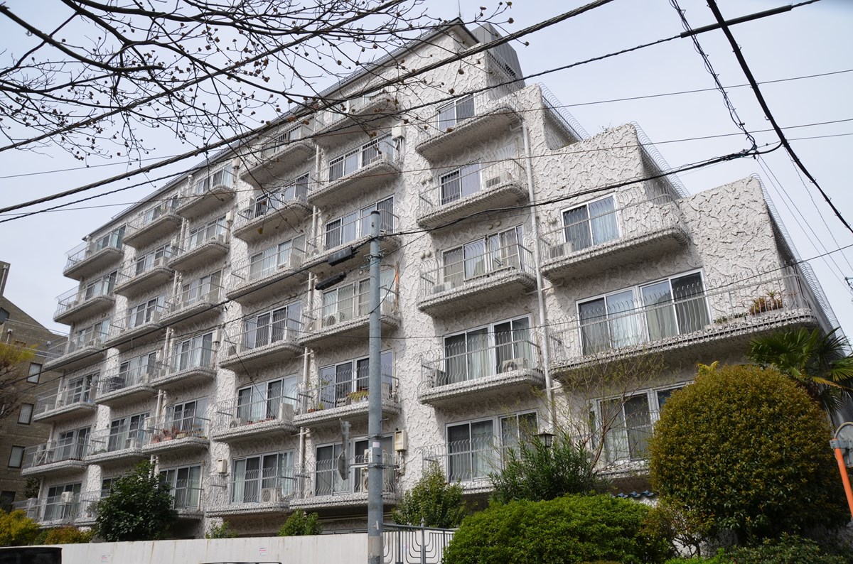ヴィンテージの薫り漂う「秀和高樹町レジデンス」（東京都渋谷区渋谷4-1-23）。築55年ながらいまだ現役だ（写真：渡辺 圭彦）