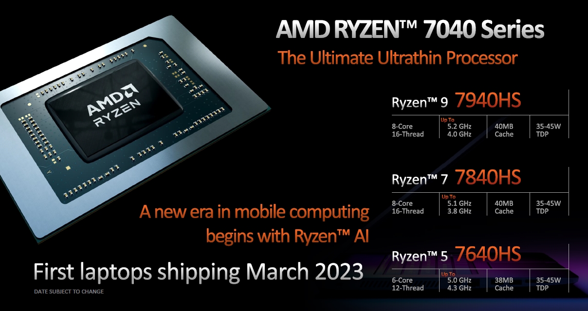 AMDのノートPC向けRyzen 7000、x86初のAI処理高速化回路を集積 AMDのノートPC向けRyzen 7000、x86初のAI処理高速化回路を集積