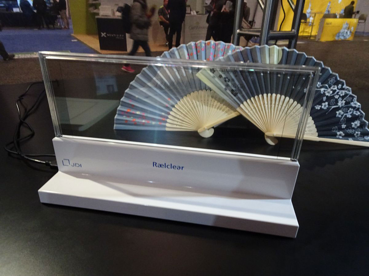 JDIがCESで透明液晶ディスプレーの新型、透過率90％で輝度2倍