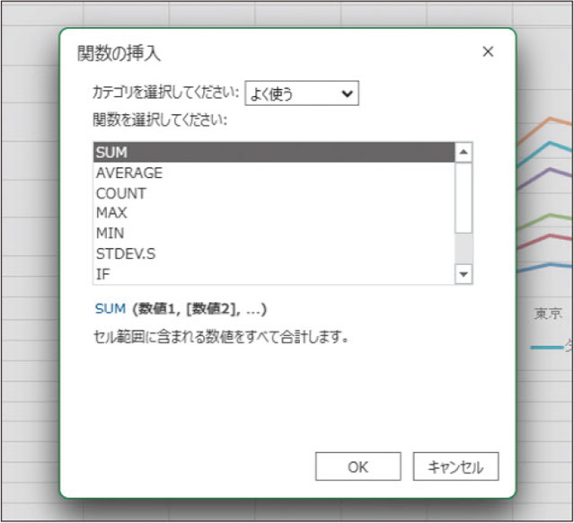 図3　関数は一部使えないものがあるが、普通の集計表なら十分だ