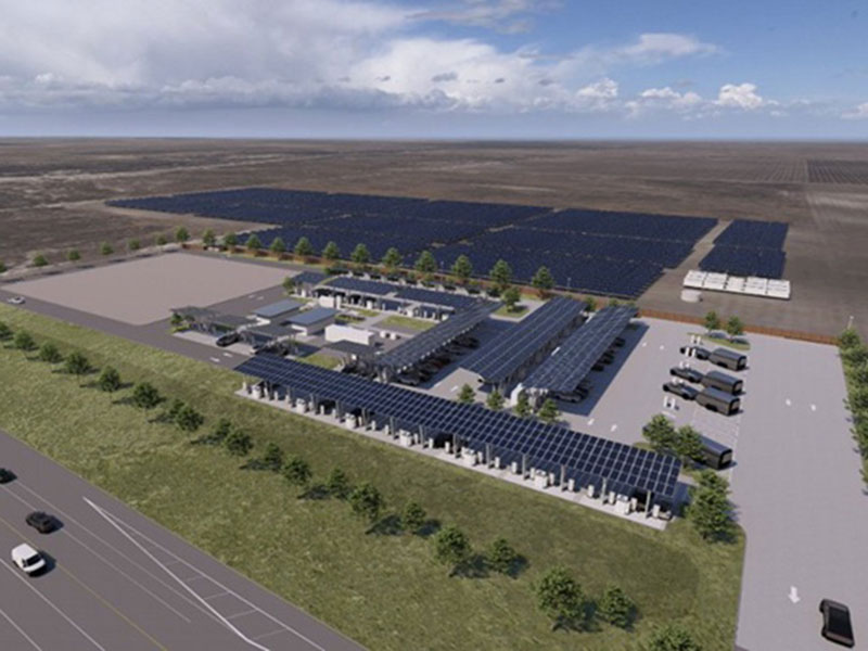 太陽光100％で稼働、世界最大の急速充電ステーション