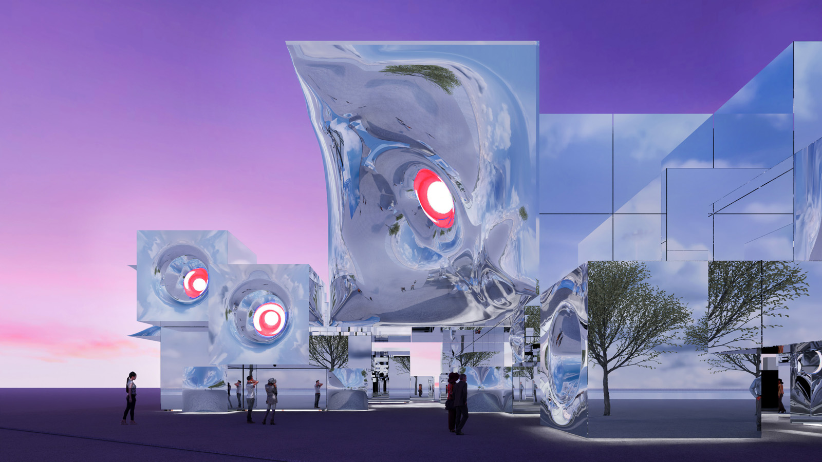 パビリオンの外観イメージ（出所：2023 Yoichi Ochiai 、NOIZ / Sustainable Pavilion 2025）