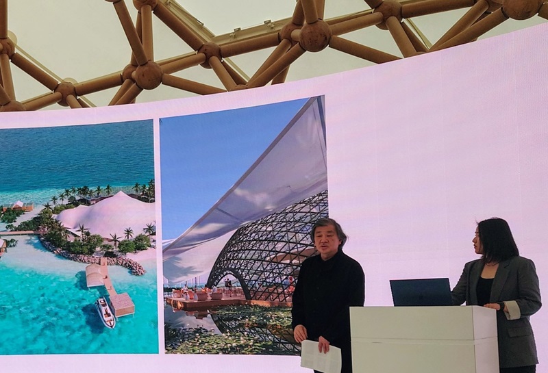 万博に世界初のCFRP構造ドーム建築、坂茂氏が設計した「BLUE OCEAN