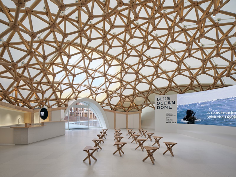 万博に世界初のCFRP構造ドーム建築、坂茂氏が設計した「BLUE OCEAN