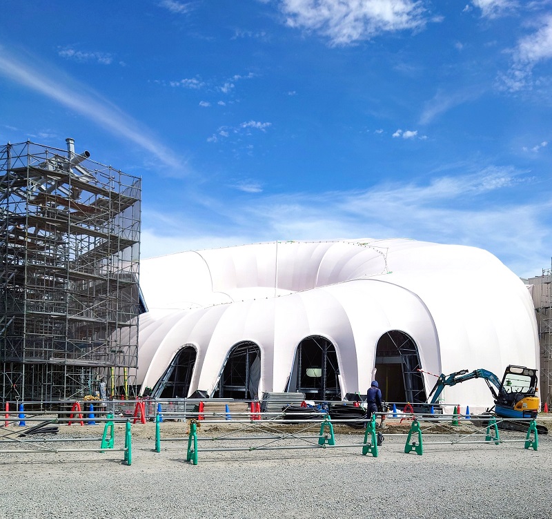 パソナの万博「アンモナイト館」、巻き貝や化石をスキャンしたらせん