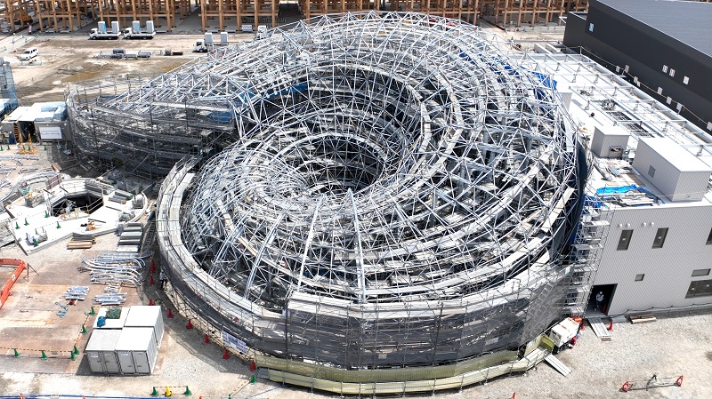 パソナの万博「アンモナイト館」、巻き貝や化石をスキャンしたらせん