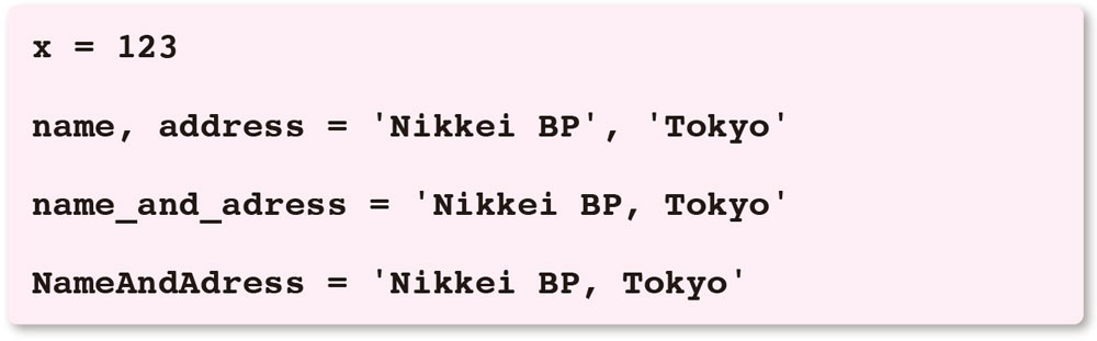 リスト5●「input.py」。変数名にスペルミスがある