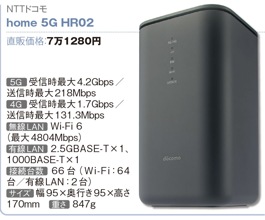 【上質】NTT docomo home 5G HR02 ルーター・ネットワーク機器