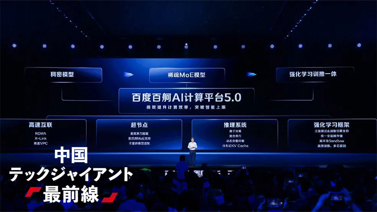 中国バイドゥがAIクラウドを刷新、1兆パラメーターモデルも数分で稼働